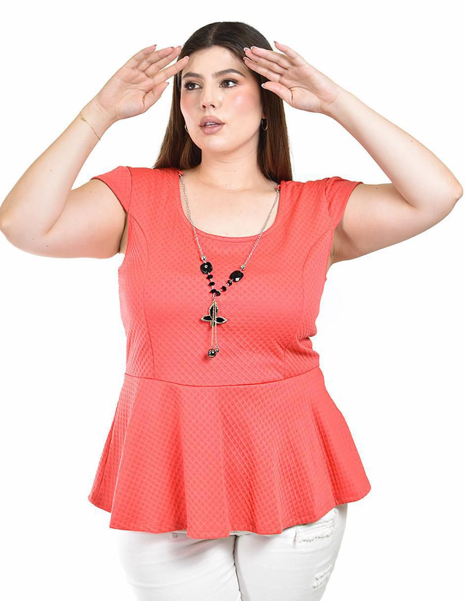 Blusa manga corta para mujer