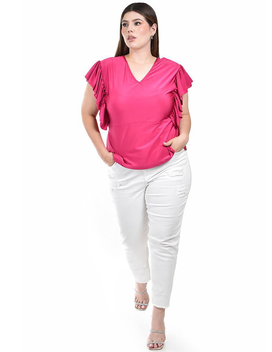 Blusa manga corta para mujer 4