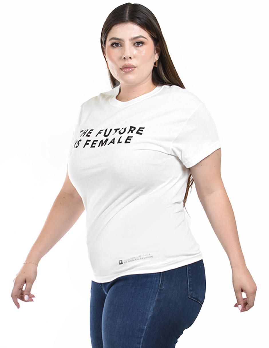 Playera manga corta cuello redondo para mujer 2