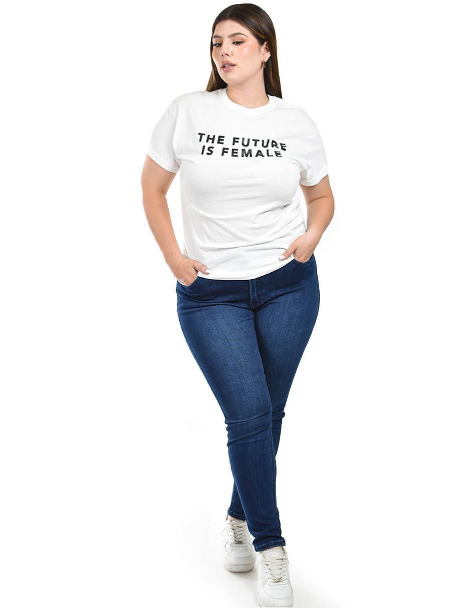 Playera manga corta cuello redondo para mujer 4