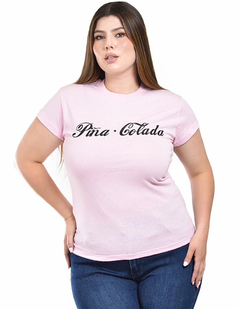 Playera manga corta cuello redondo para mujer