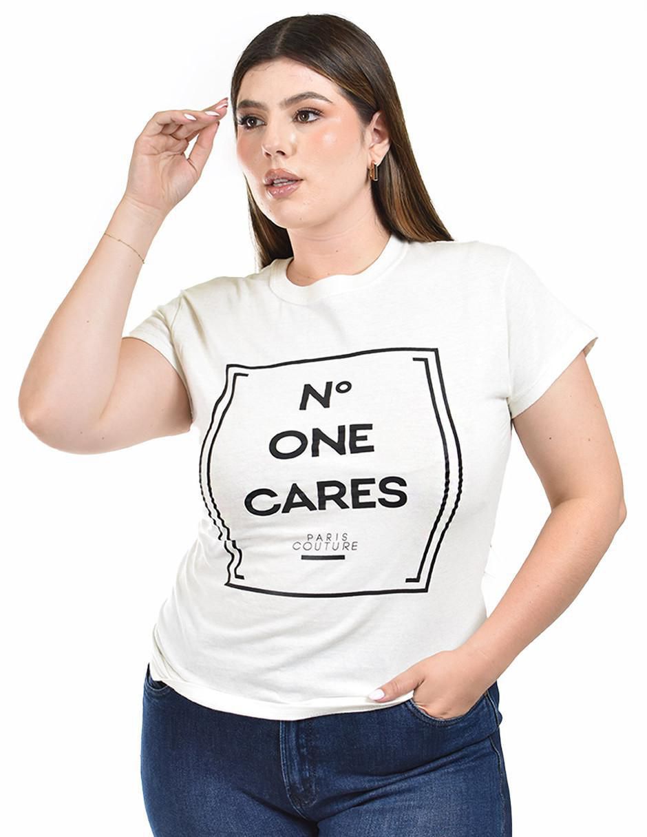 Playera manga corta cuello redondo para mujer
