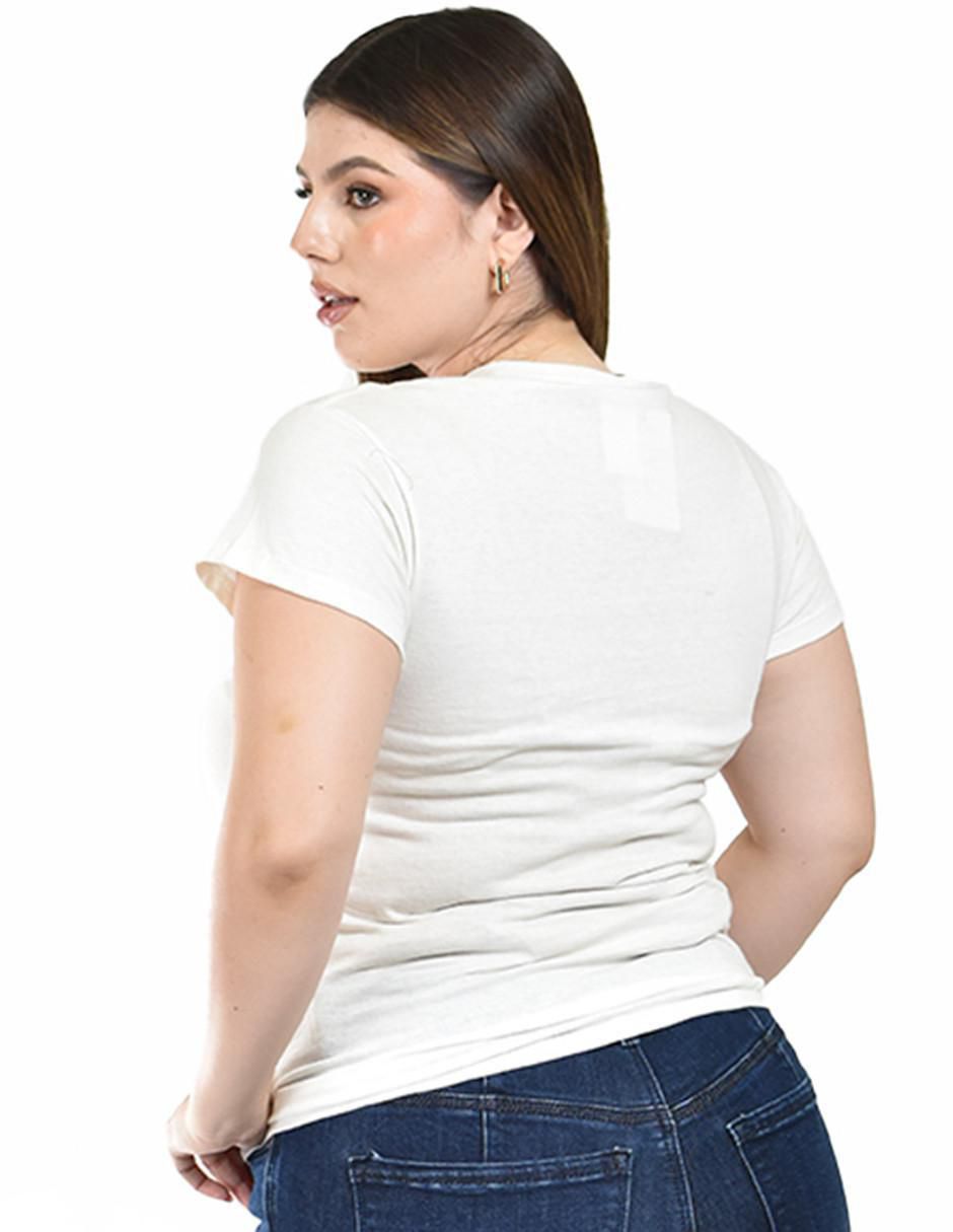 Playera manga corta cuello redondo para mujer 3
