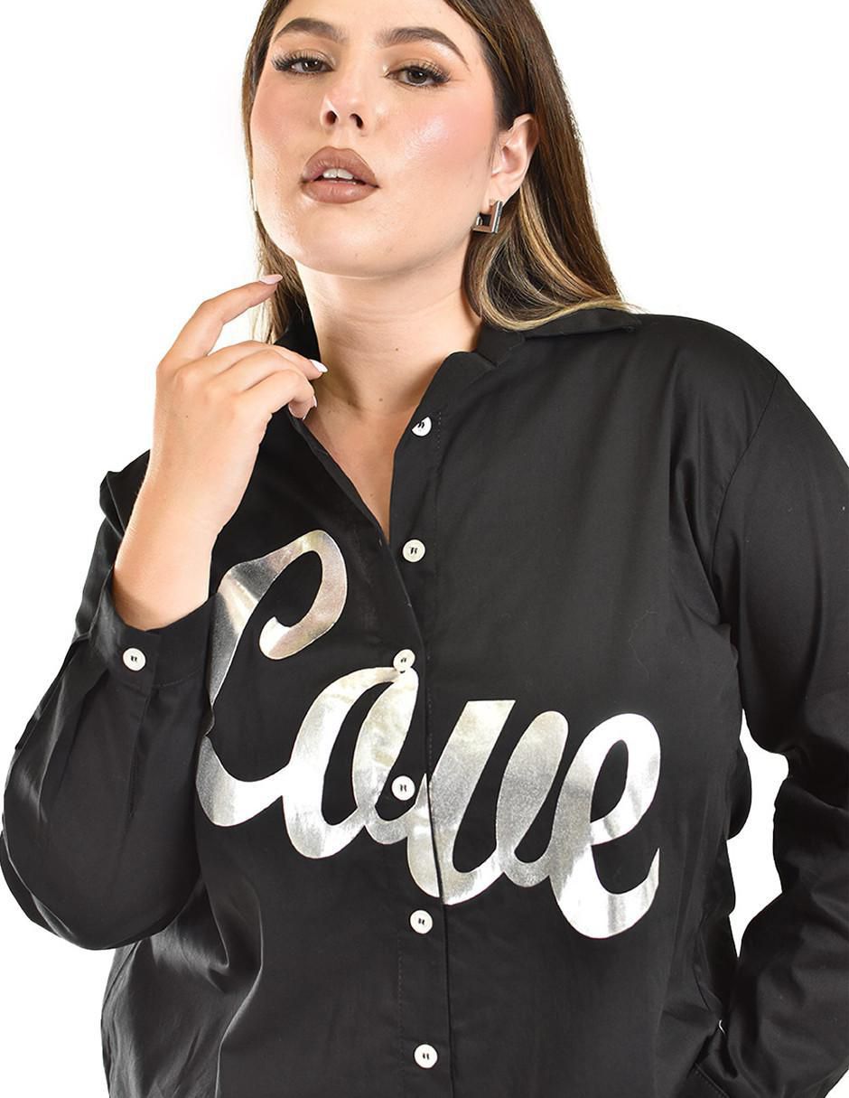 Blusa camisera manga larga para mujer 4