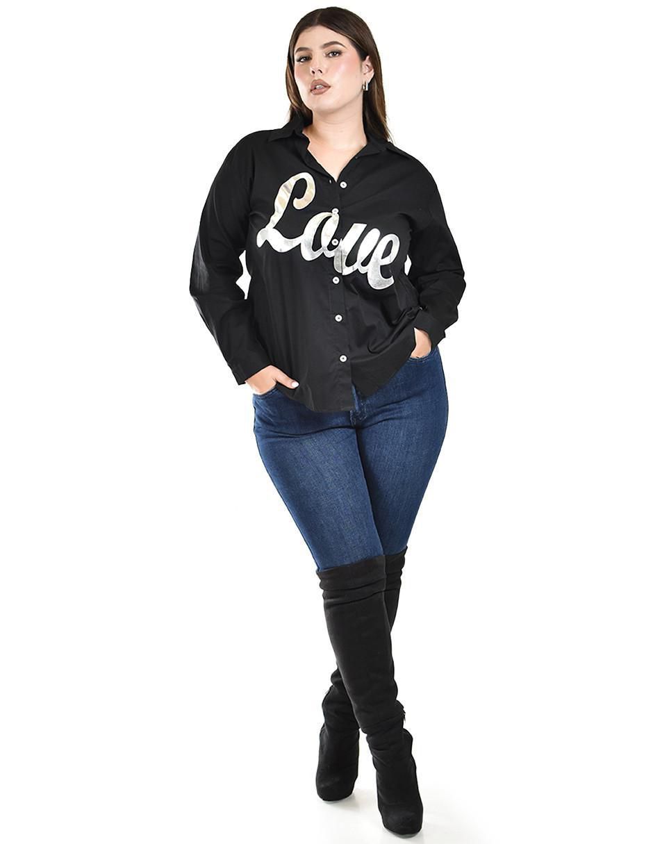 Blusa camisera manga larga para mujer 5