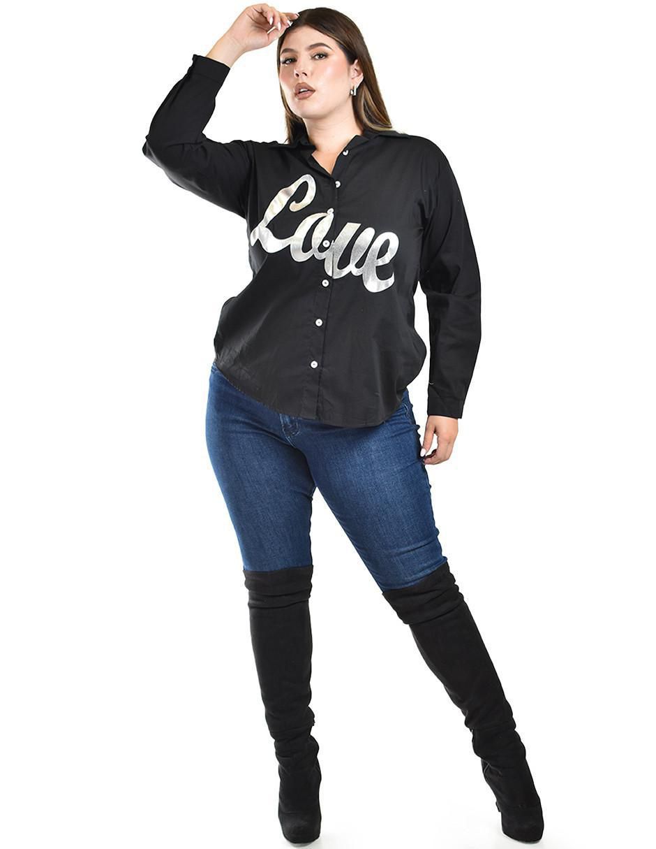 Blusa camisera manga larga para mujer 6
