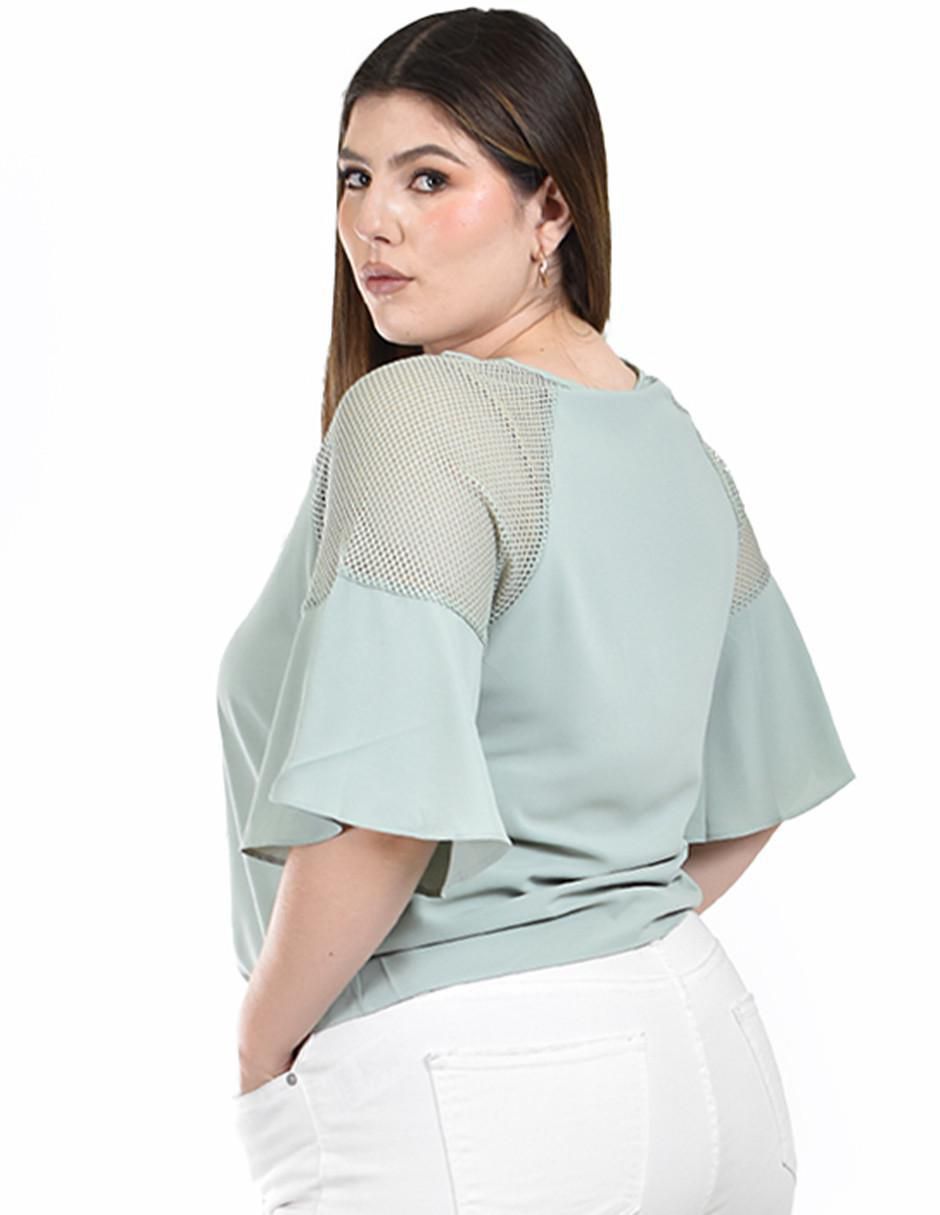 Blusa manga al codo para mujer 3