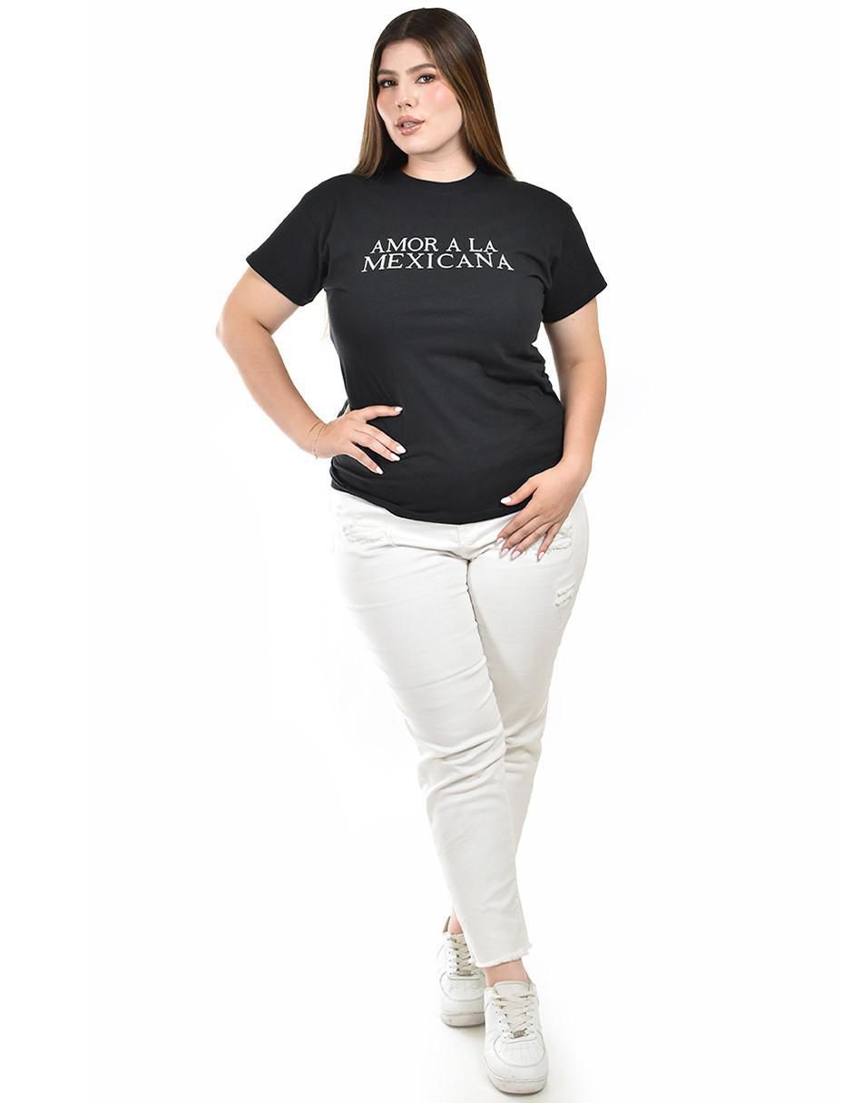 Playera manga corta cuello redondo para mujer 5