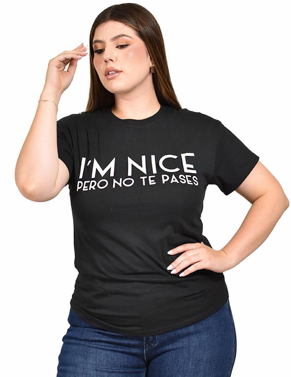 Playera manga corta cuello redondo para mujer Playera manga corta cuello redondo para mujer