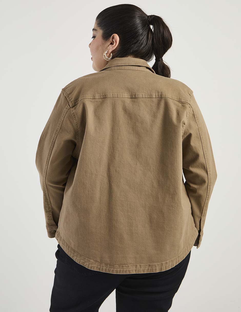 Chamarra denim The Pattern de mezclilla para mujer 6