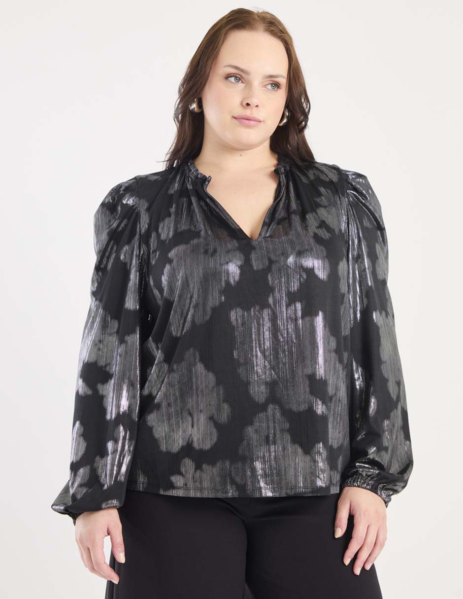 Blusa manga larga para mujer
