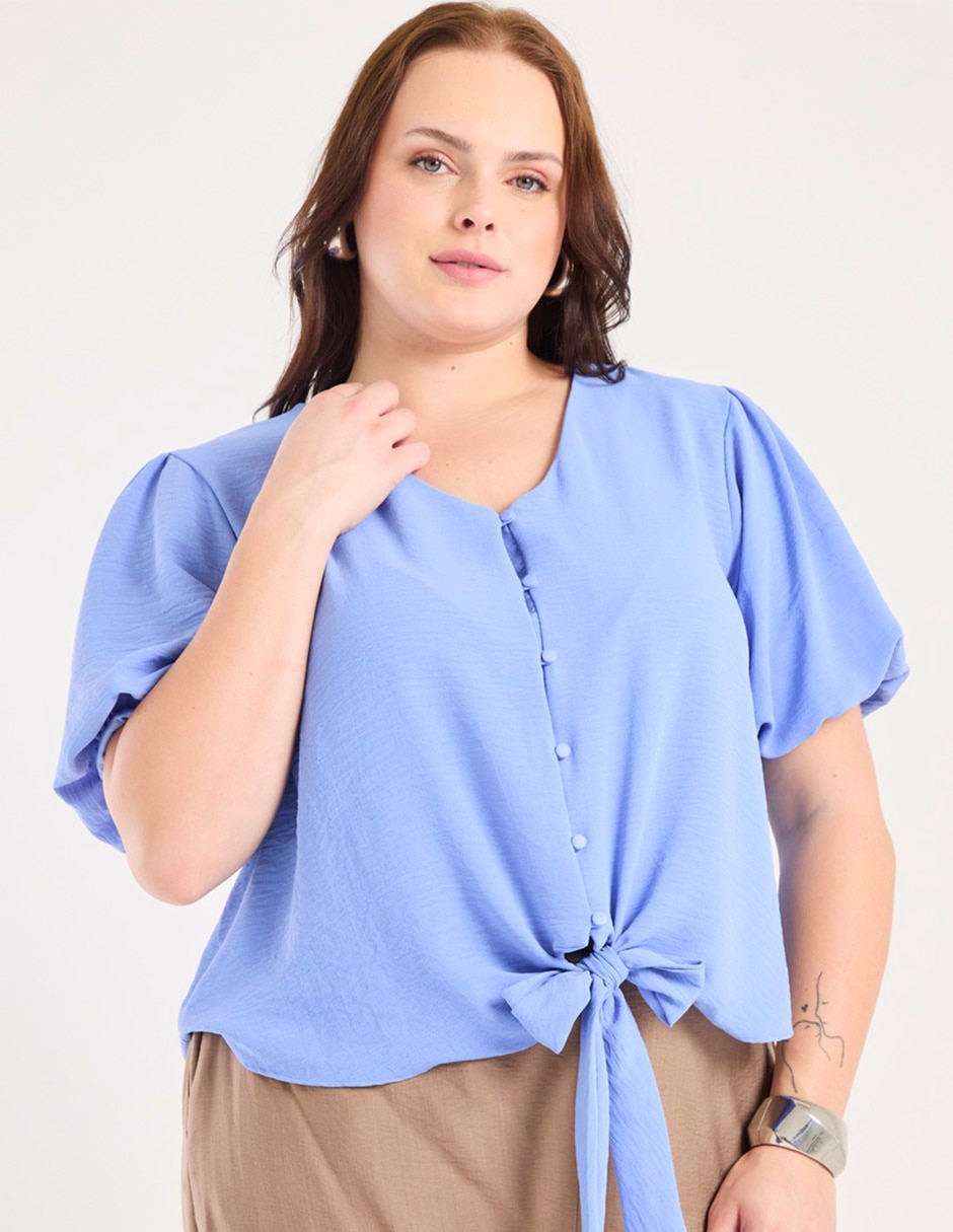 Blusa manga corta para mujer