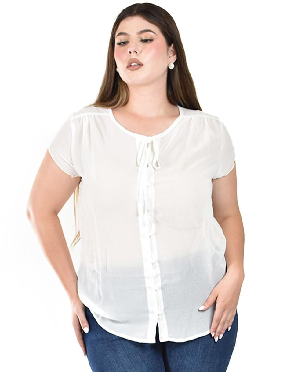 Blusa manga corta para mujer