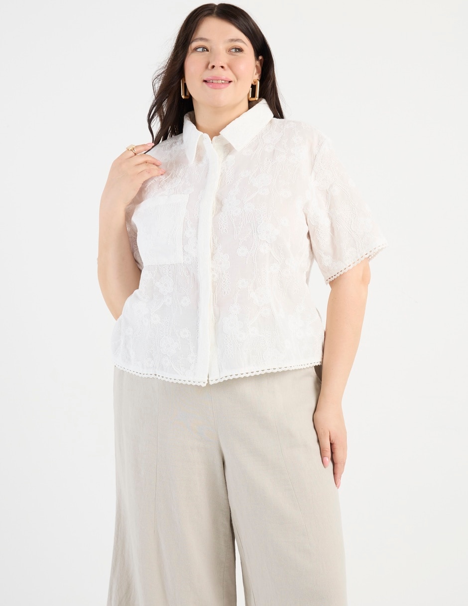 Blusa manga al codo para mujer 7