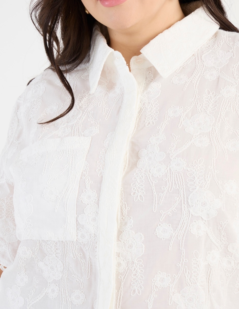 Blusa manga al codo para mujer 10