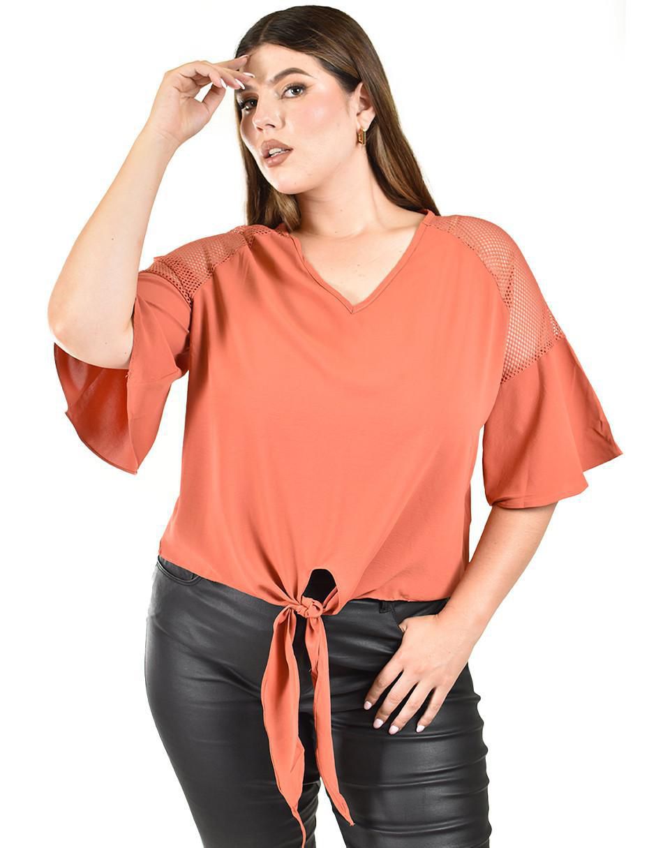 Blusa manga al codo para mujer 4