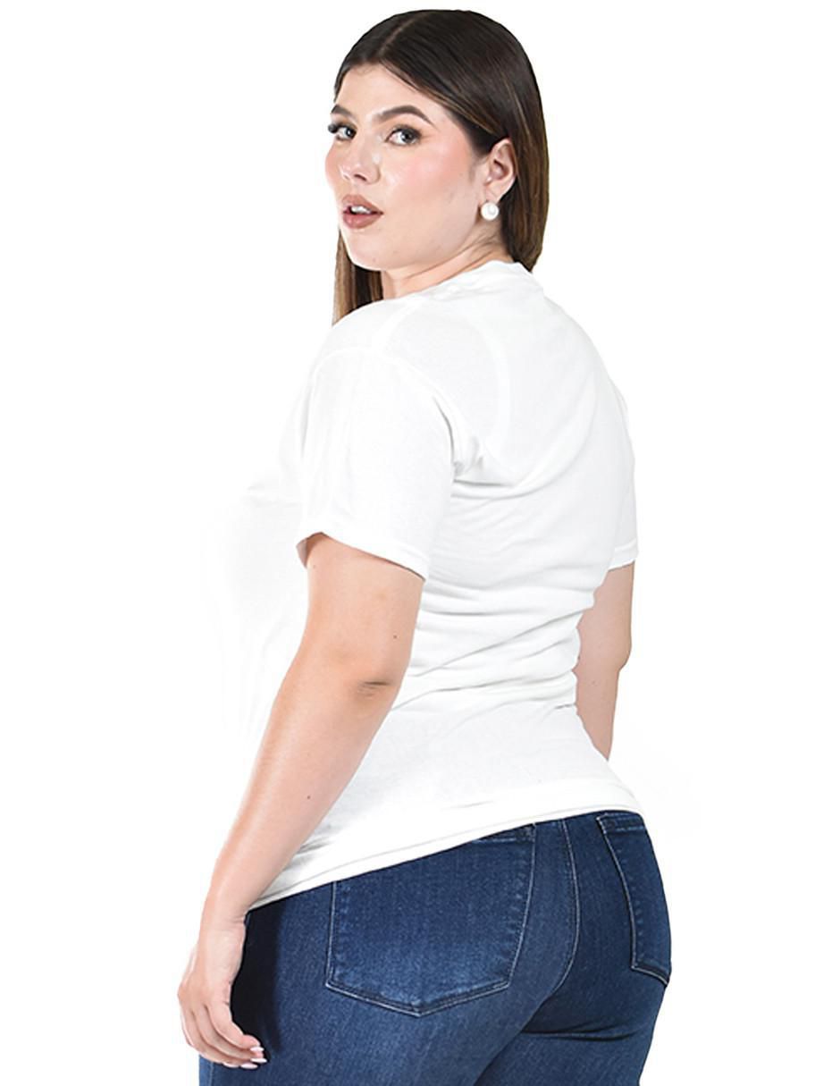 Playera manga corta cuello redondo para mujer 3