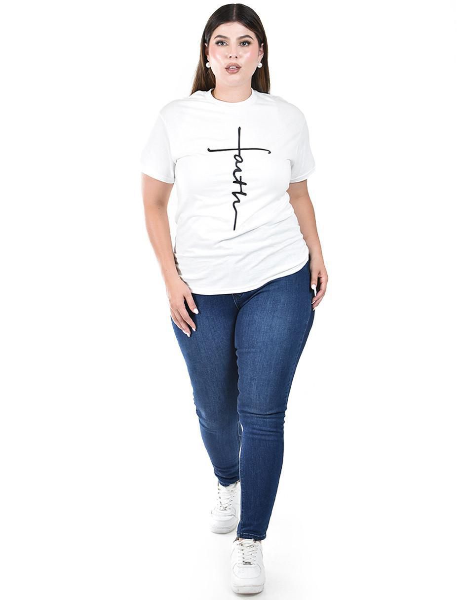 Playera manga corta cuello redondo para mujer 5