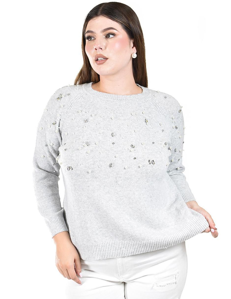 Suéter cuello redondo para mujer 4