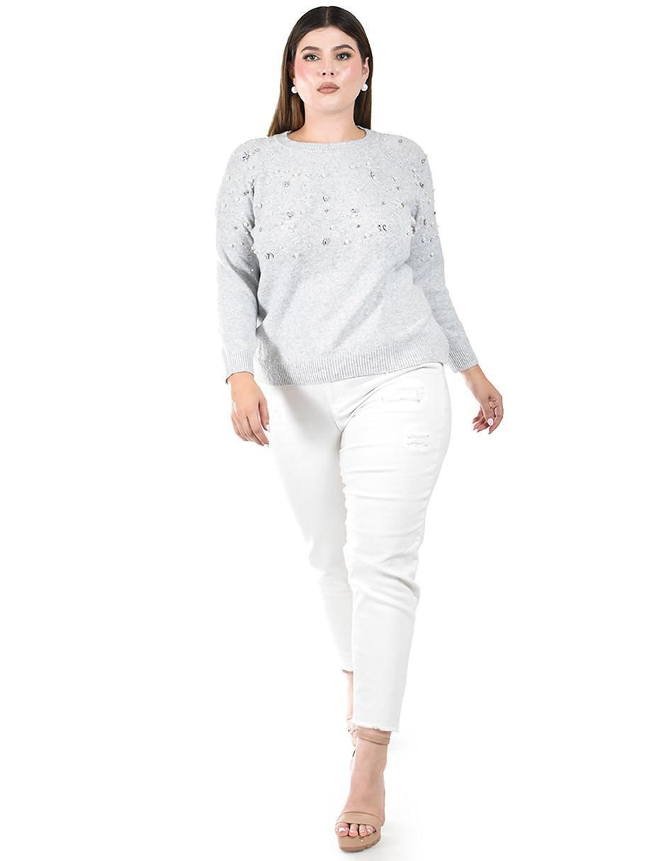 Suéter cuello redondo para mujer 5