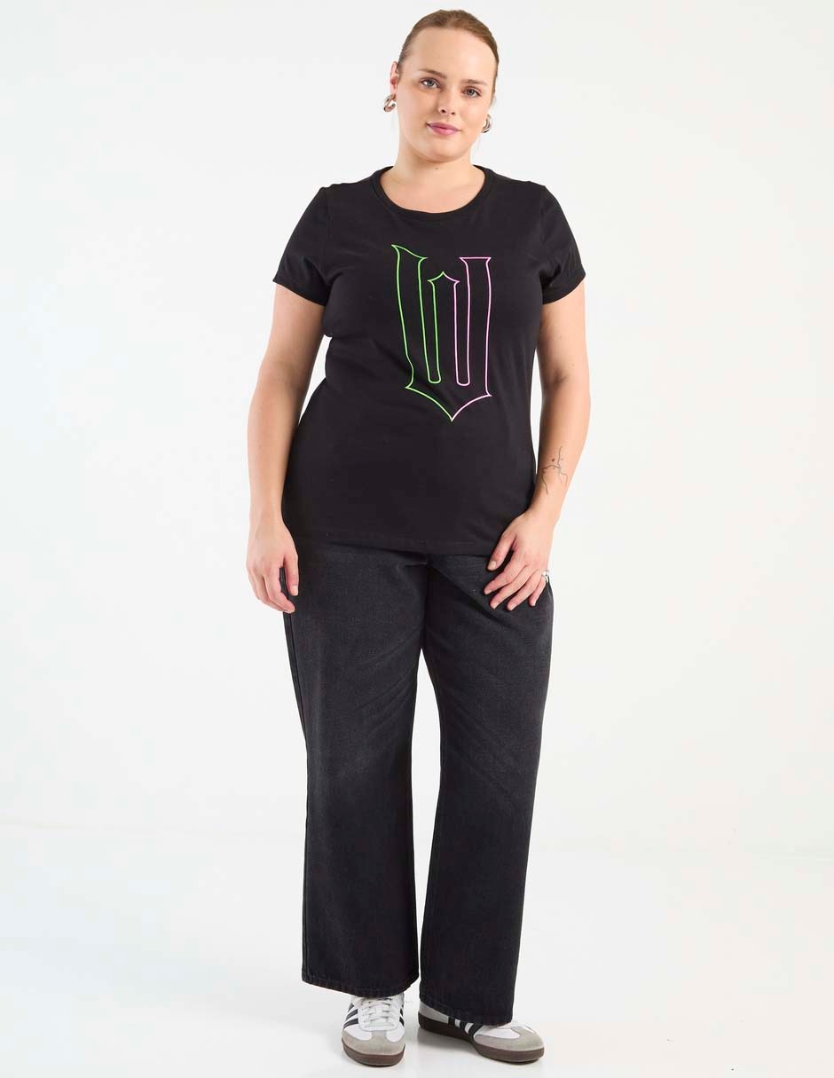 Playera manga corta cuello redondo para mujer 3