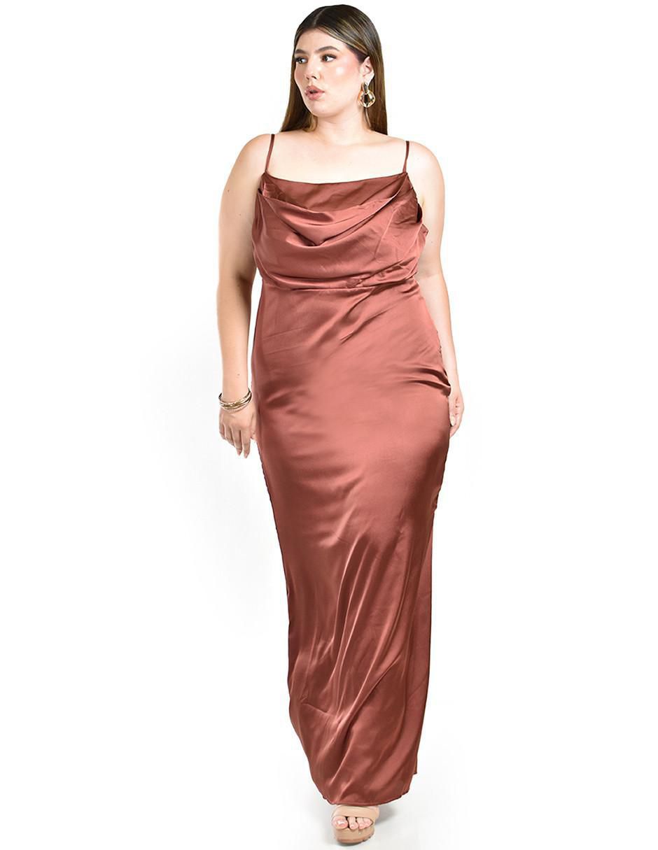 Vestido maxi de fiesta escote cuadrado