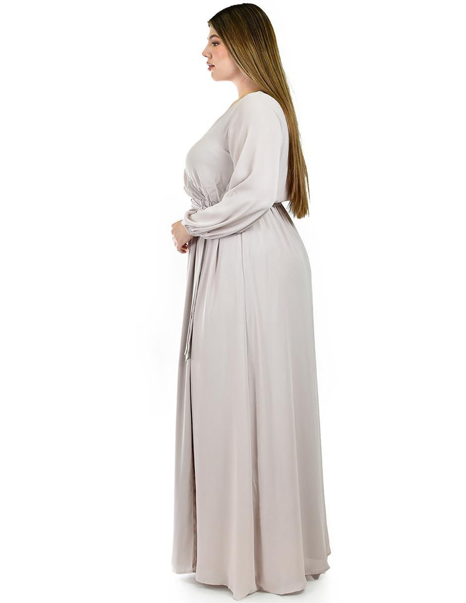 Vestido maxi de fiesta escote V 2