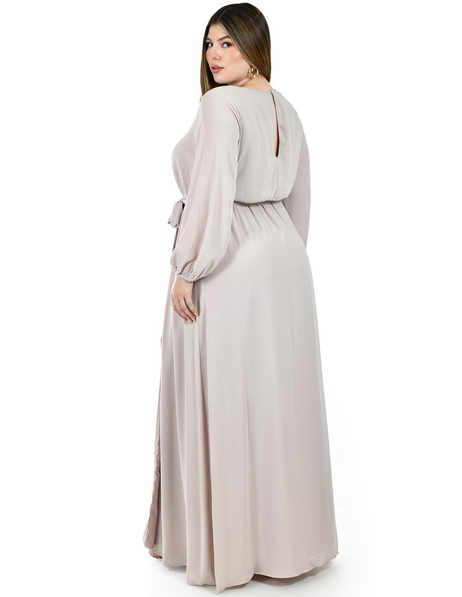 Vestido maxi de fiesta escote V 3