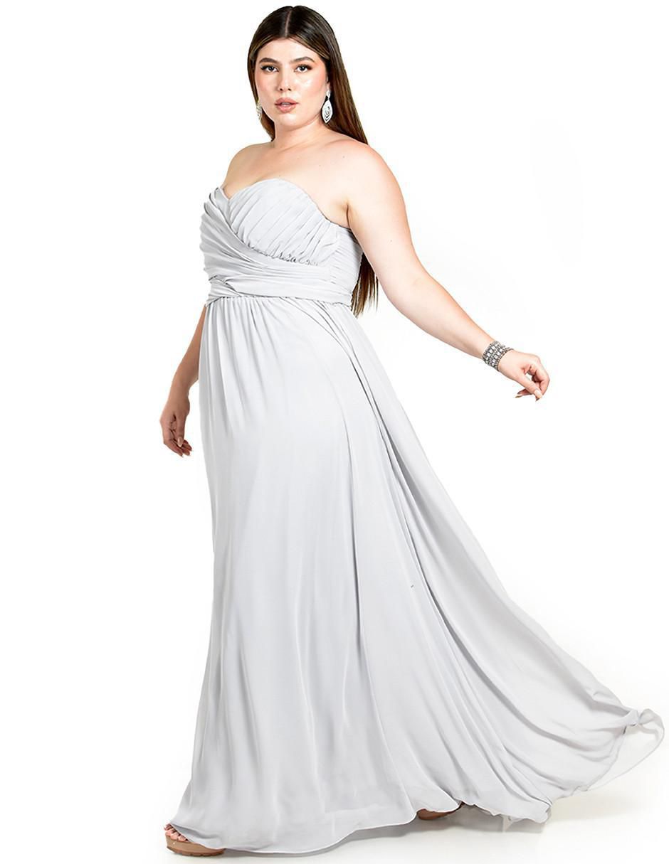 Vestido maxi de fiesta escote corazón 2