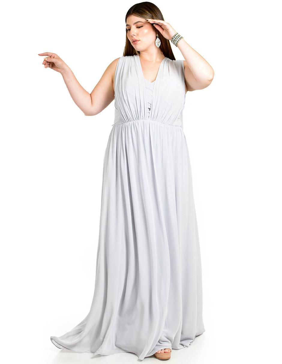 Vestido maxi de fiesta escote corazón 6