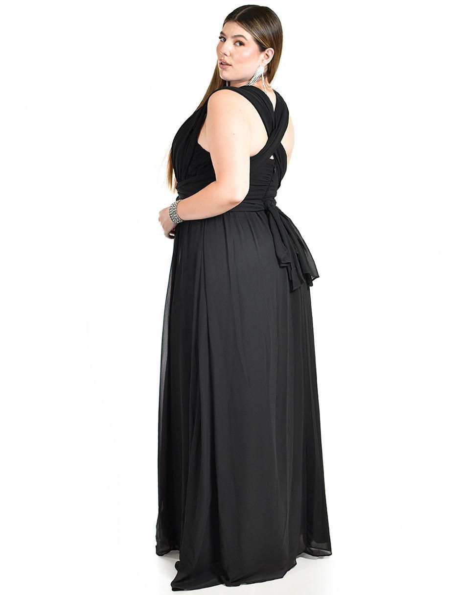 Vestido maxi de fiesta escote corazón 2