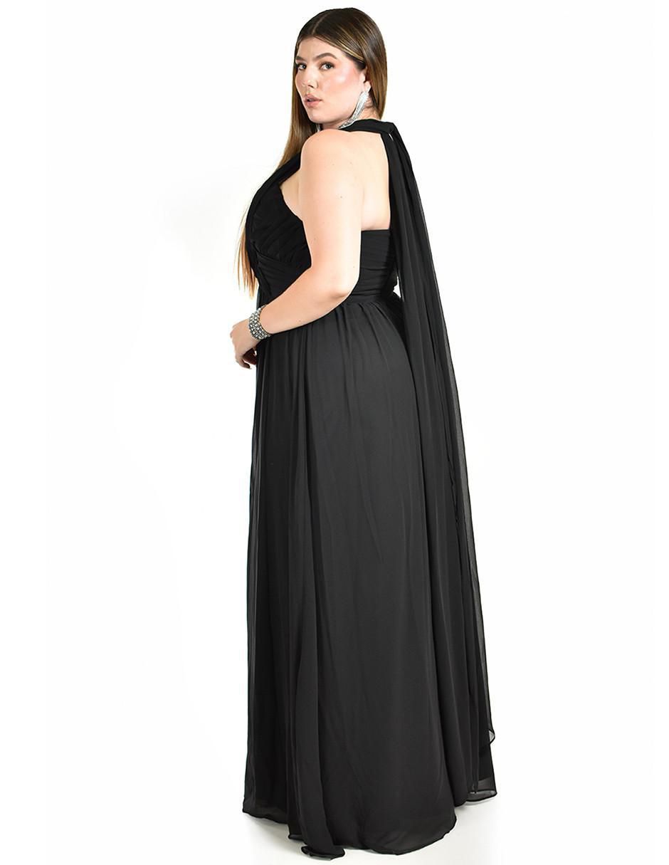 Vestido maxi de fiesta escote corazón 4