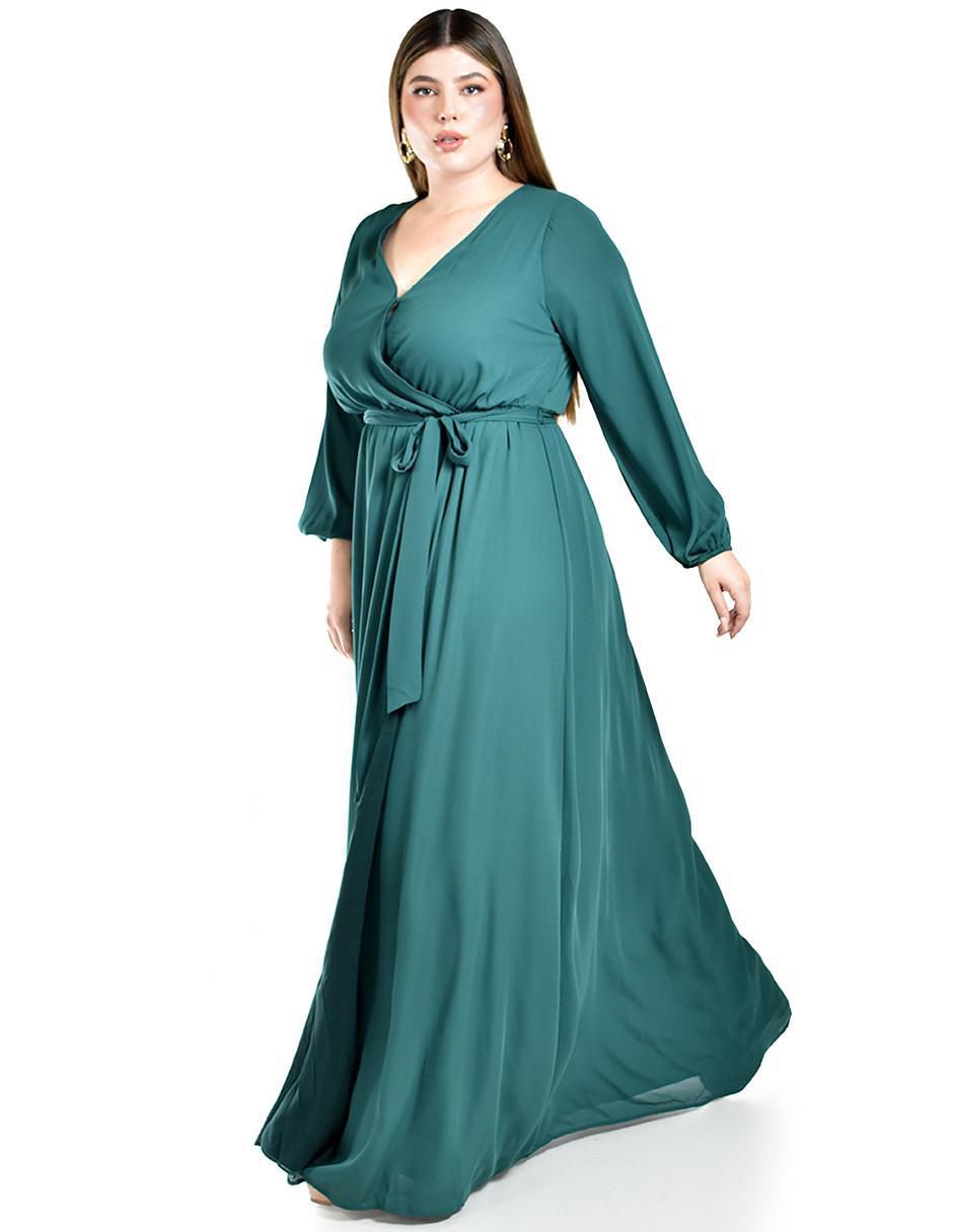 Vestido maxi de fiesta escote V 2
