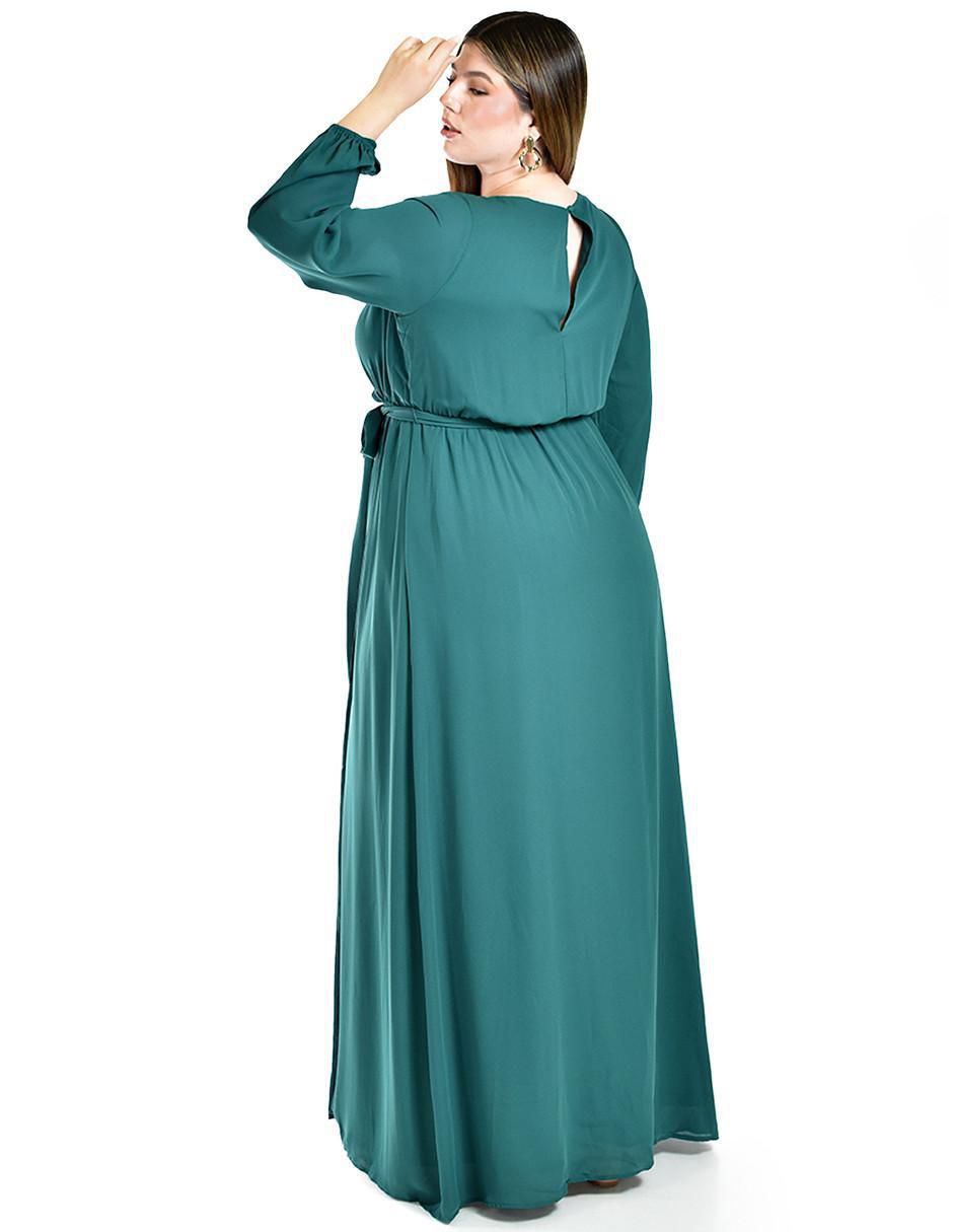 Vestido maxi de fiesta escote V 3