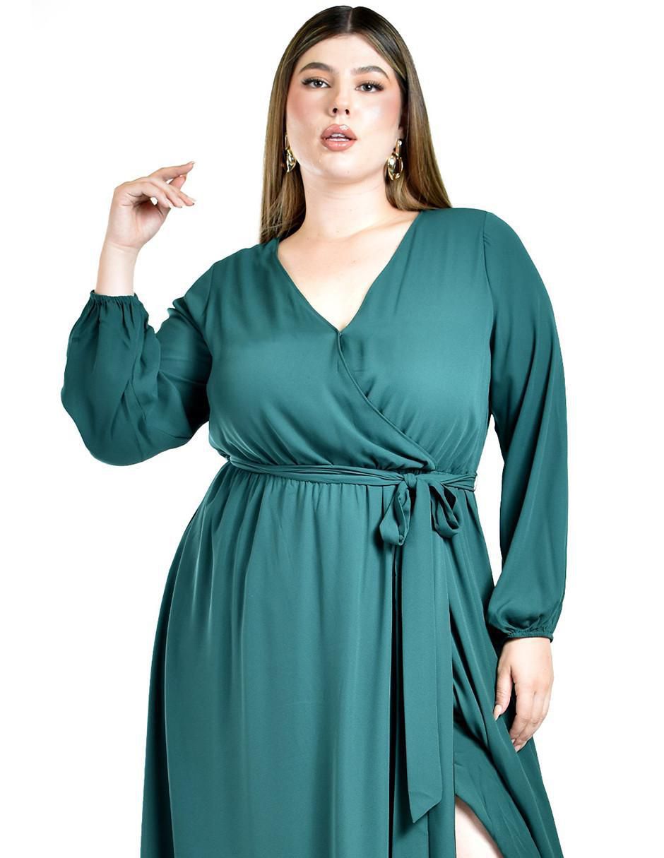 Vestido maxi de fiesta escote V 4