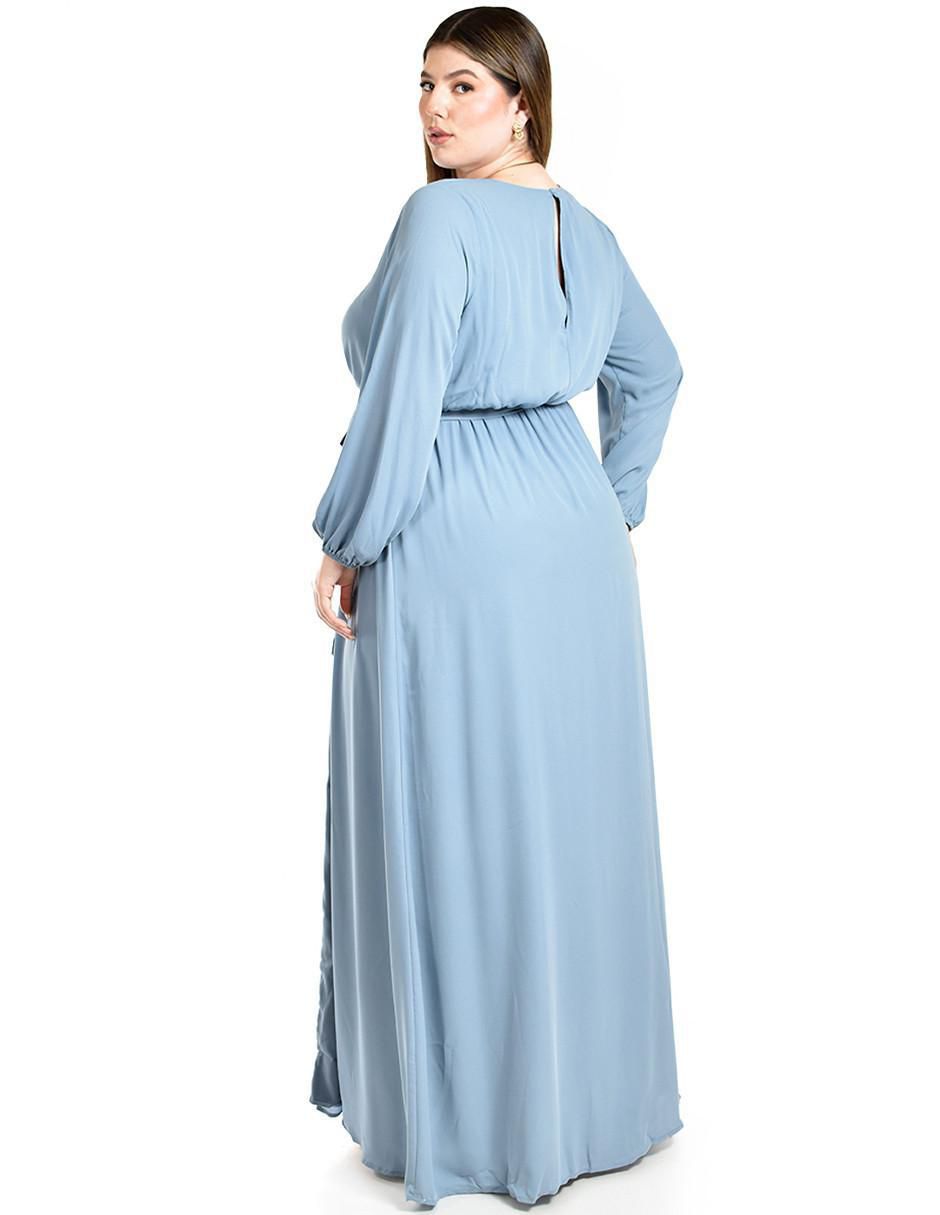 Vestido maxi de fiesta escote V 3
