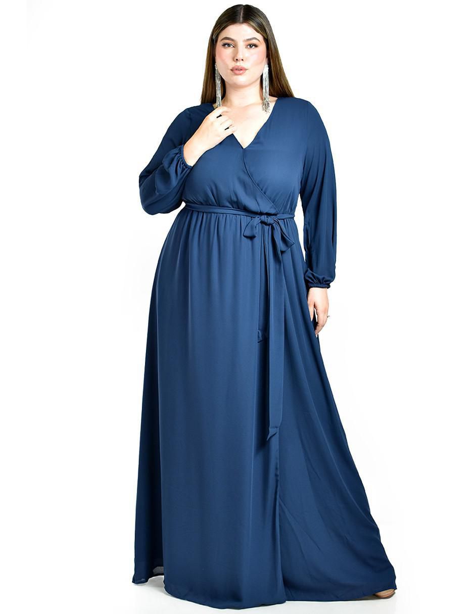 Vestido maxi de fiesta escote V 5
