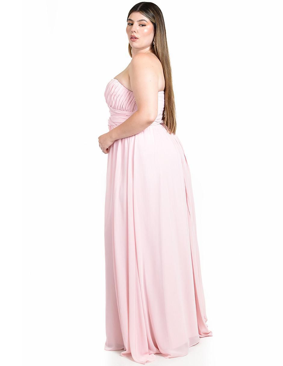 Vestido maxi de fiesta escote corazón 2