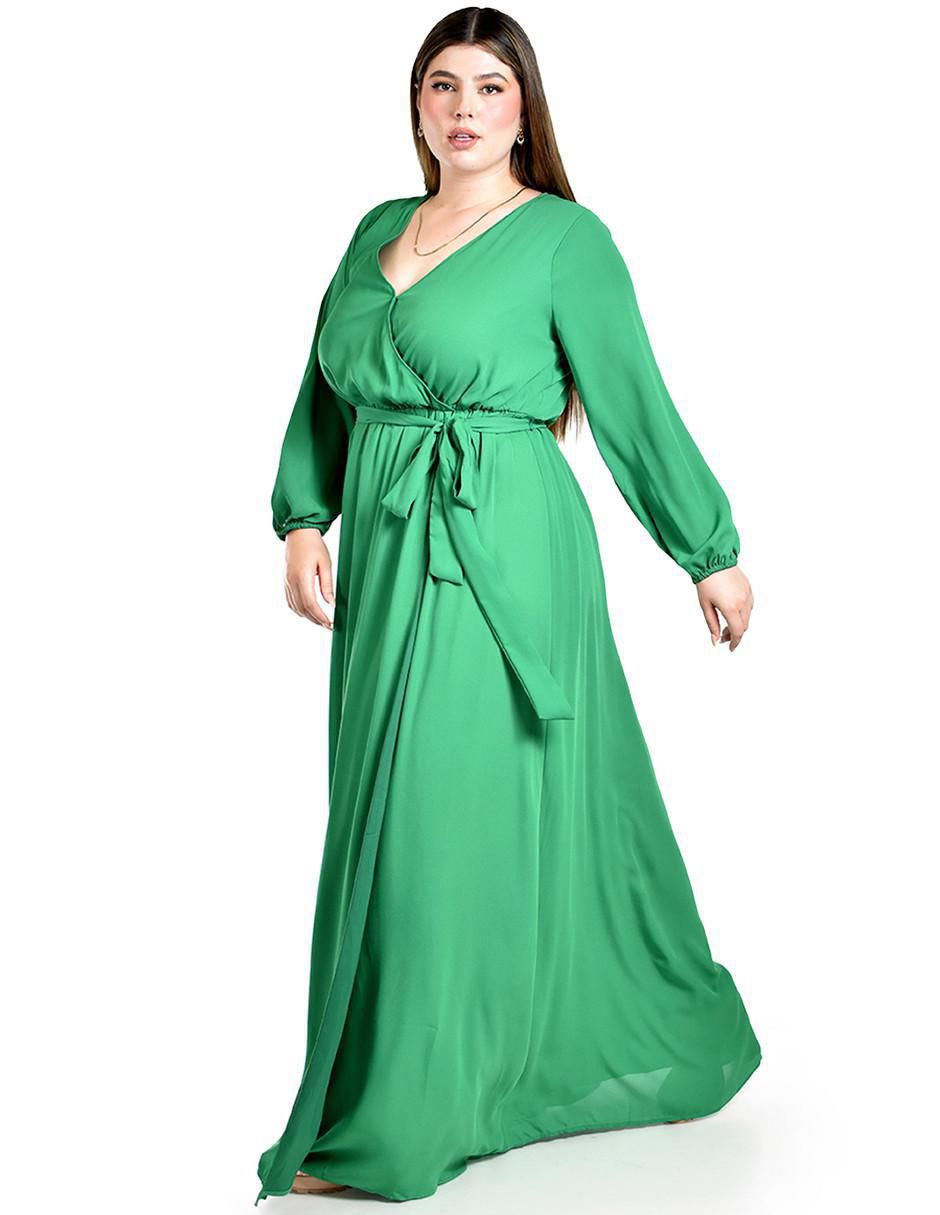 Vestido maxi de fiesta escote V 2