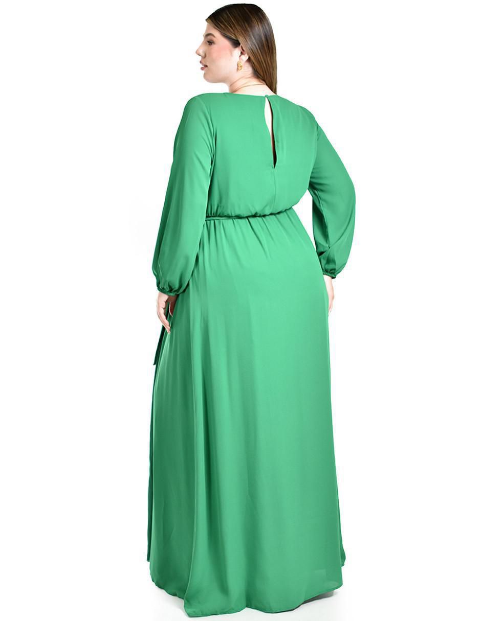 Vestido maxi de fiesta escote V 3