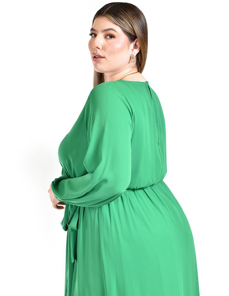 Vestido maxi de fiesta escote V 4