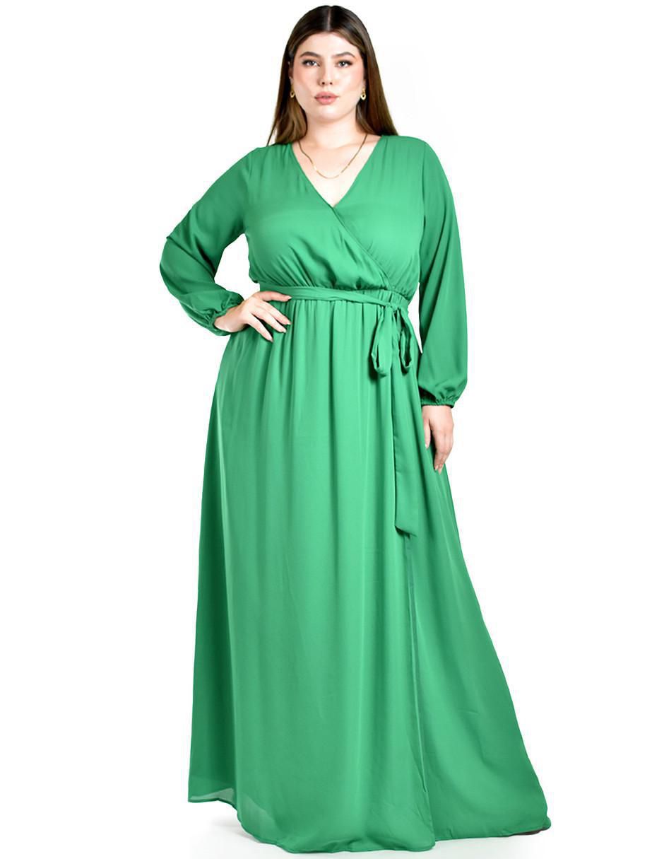Vestido maxi de fiesta escote V 5