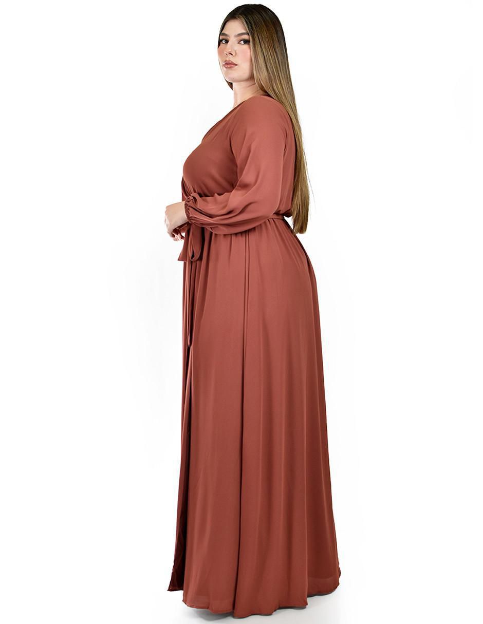Vestido maxi de fiesta escote V 2