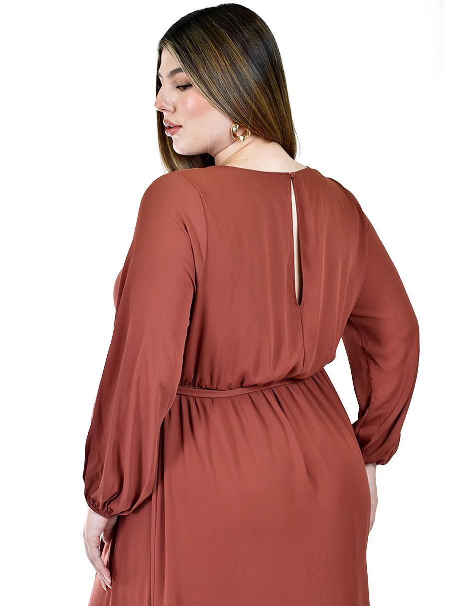 Vestido maxi de fiesta escote V 4