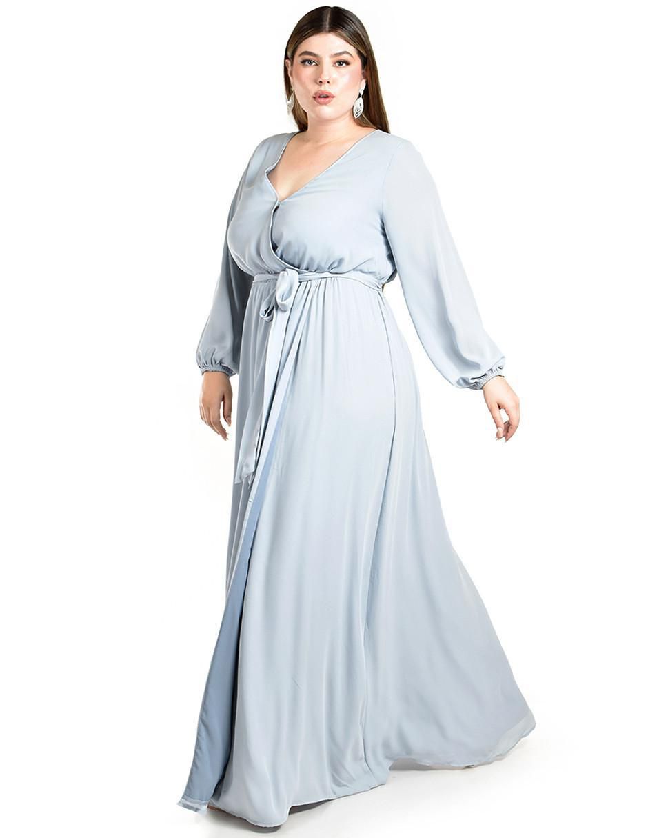Vestido maxi de fiesta escote V 2