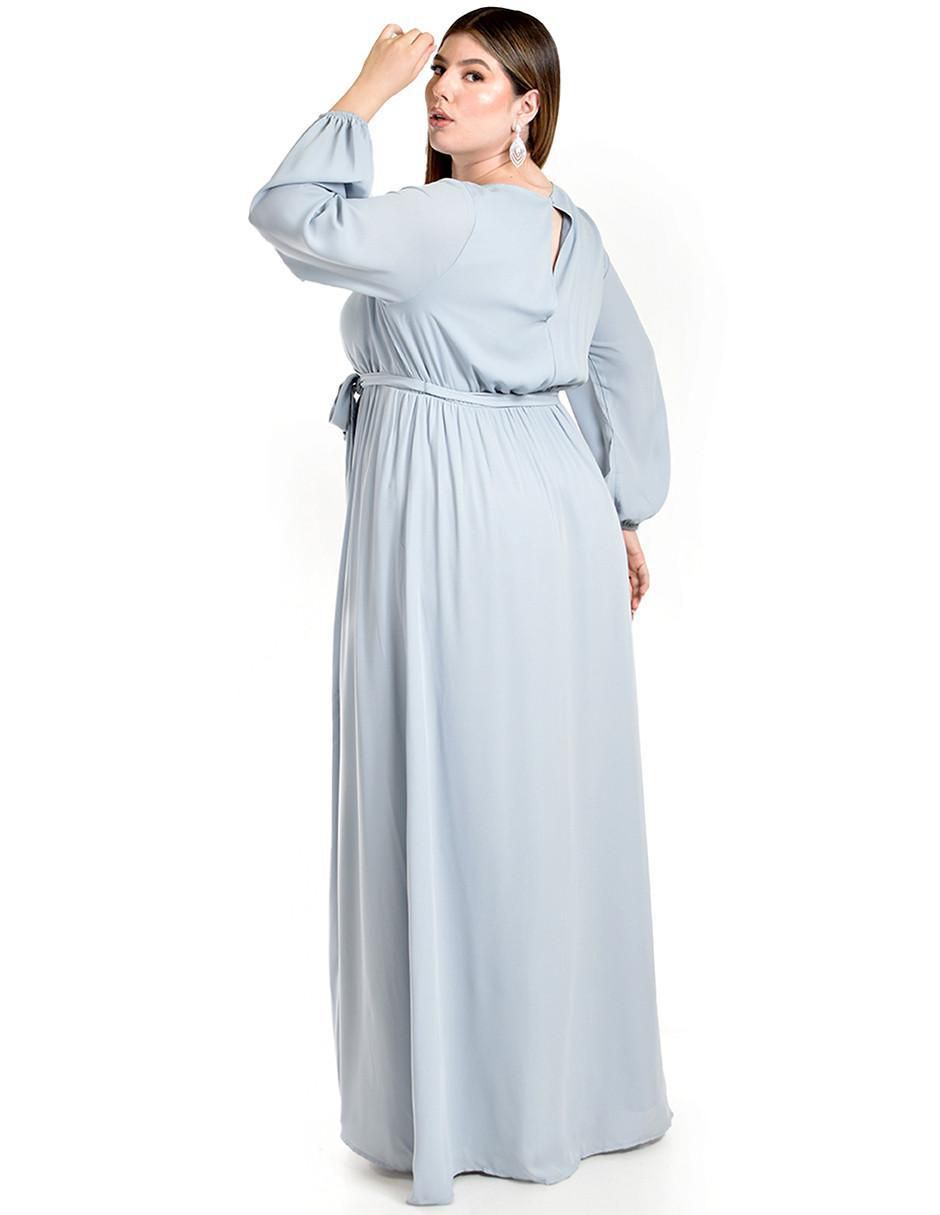 Vestido maxi de fiesta escote V 3
