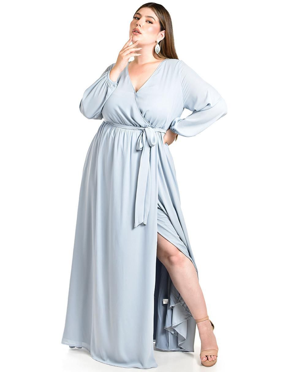 Vestido maxi de fiesta escote V 5