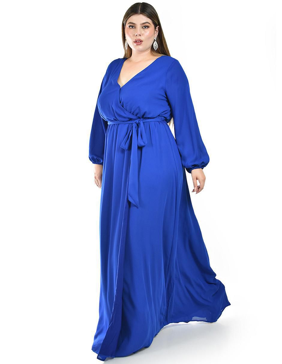 Vestido maxi de fiesta escote V 2