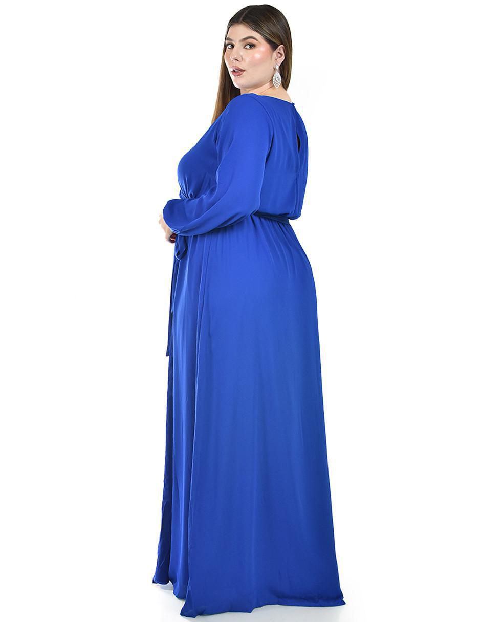Vestido maxi de fiesta escote V 3