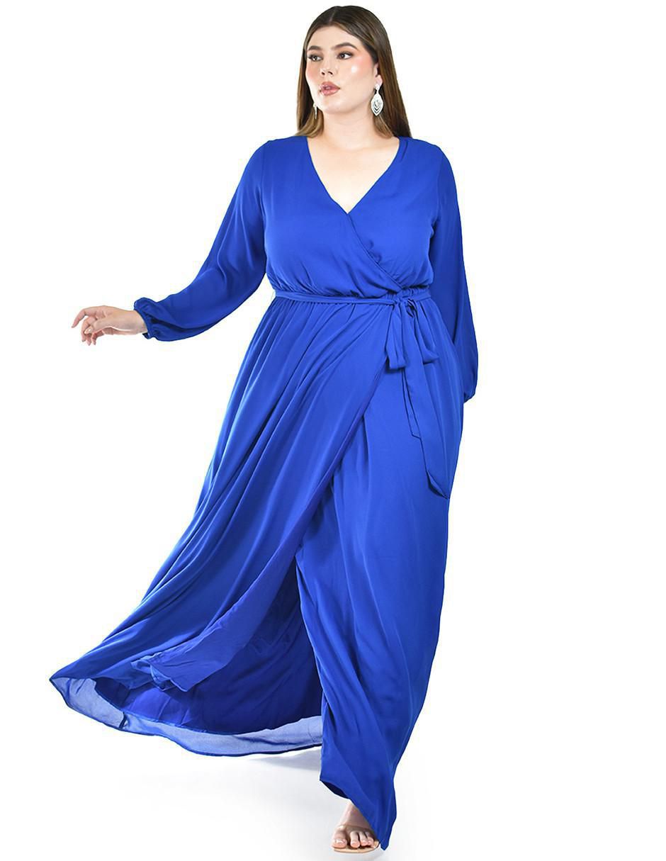 Vestido maxi de fiesta escote V 5